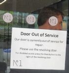 Salford wheelchair user stuck in revolving M&S door